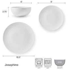 Josephine 24 Piece Dinnerware Set, Service For 8 15 Josephine 24 Piece Dinnerware Set, Service For 8 -Kitchen Utensils 23 2754 5311501 infographic