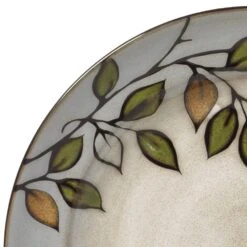 Rustic Leaves Set Of 4 Dinner Plates 8 Rustic Leaves Set Of 4 Dinner Plates -Kitchen Utensils 5106147 1
