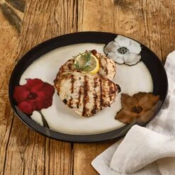 Painted Poppies Oval Platter -Kitchen Utensils 5111172 LS2 painted poppies oval platter