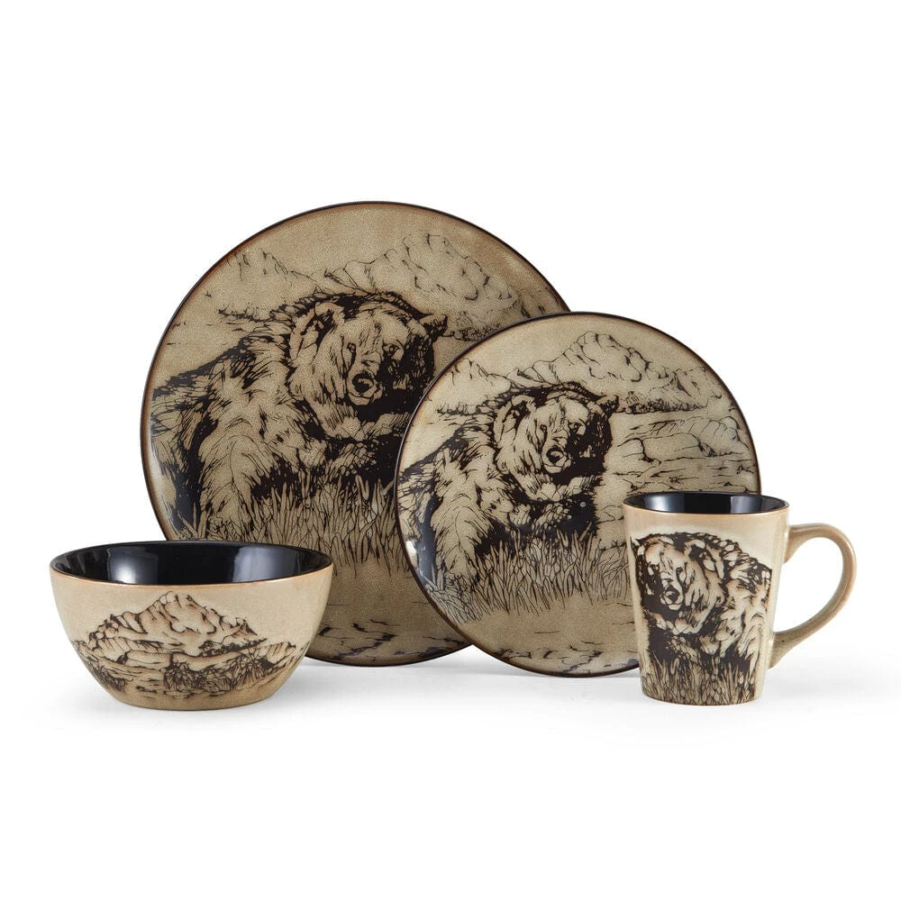 Mossy Oak Animal Print 16 Piece Dinnerware Set, Service For 4 7 Mossy Oak Animal Print 16 Piece Dinnerware Set, Service For 4 - Image 5
