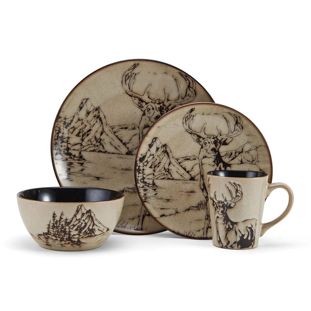 Mossy Oak Animal Print 16 Piece Dinnerware Set, Service For 4 10 Mossy Oak Animal Print 16 Piece Dinnerware Set, Service For 4 - Image 8