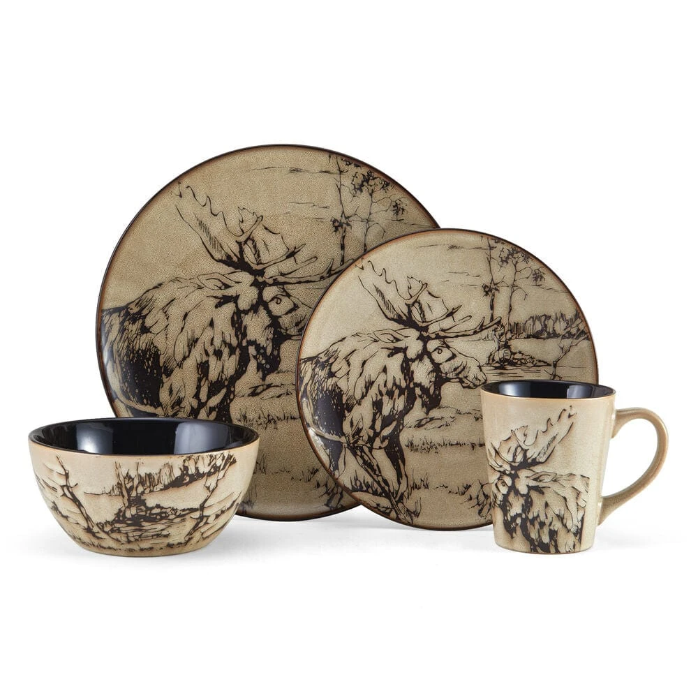 Mossy Oak Animal Print 16 Piece Dinnerware Set, Service For 4 8 Mossy Oak Animal Print 16 Piece Dinnerware Set, Service For 4 - Image 6