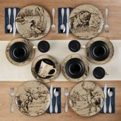 Mossy Oak Animal Print 16 Piece Dinnerware Set, Service For 4 12 Mossy Oak Animal Print 16 Piece Dinnerware Set, Service For 4 -Kitchen Utensils 5138758 Web Lifestyle