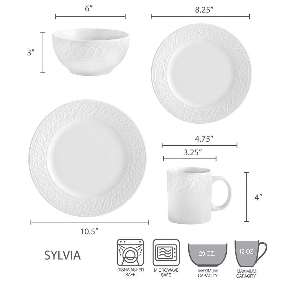 Sylvia 32 Piece Dinnerware Set, Service For 8 6 Sylvia 32 Piece Dinnerware Set, Service For 8 - Image 4