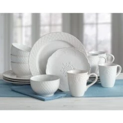 French Lace White Dinnerware Set 10 French Lace White Dinnerware Set -Kitchen Utensils 5207819 2