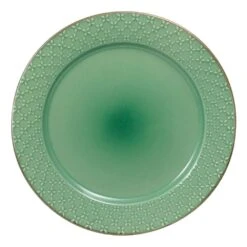French Lace Set Of 4 Green Dinner Plates -Kitchen Utensils 5211162