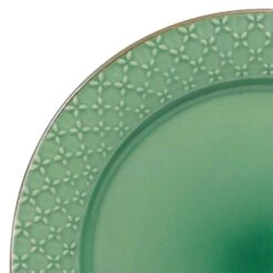 French Lace Set Of 4 Green Dinner Plates -Kitchen Utensils 5211162 1 1