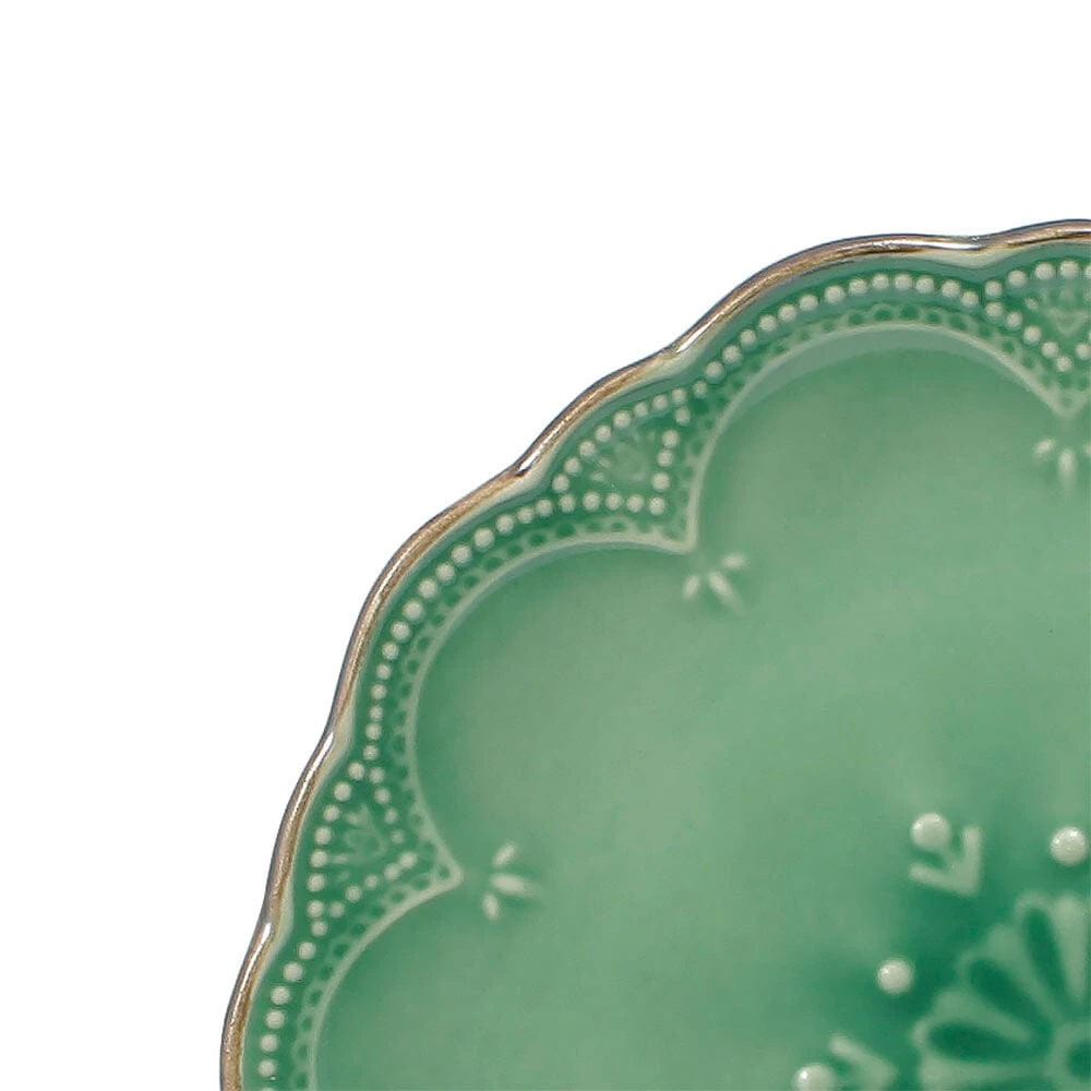 French Lace Set Of 4 Green Salad Plates 5 French Lace Set Of 4 Green Salad Plates - Image 3