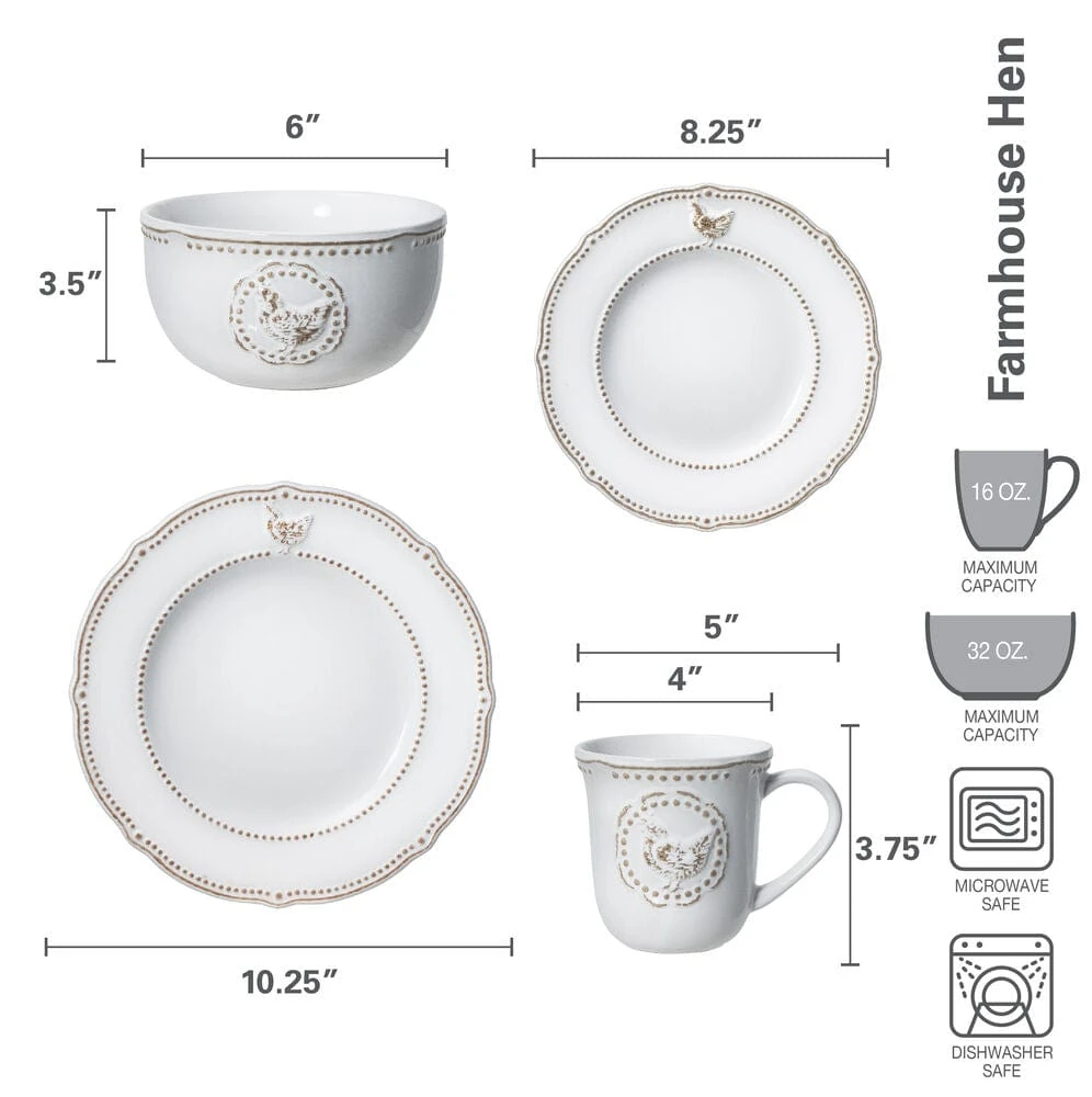 Farmhouse Hen Dinnerware Set 7 Farmhouse Hen Dinnerware Set - Image 5
