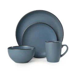 Hadlee Blue 16 Piece Dinnerware Set, Service For 4 12 Hadlee Blue 16 Piece Dinnerware Set, Service For 4 -Kitchen Utensils 5256017 3Q