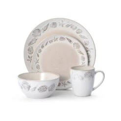 Panama 16 Piece Dinnerware Set, Service For 4 -Kitchen Utensils 5267107 3Q