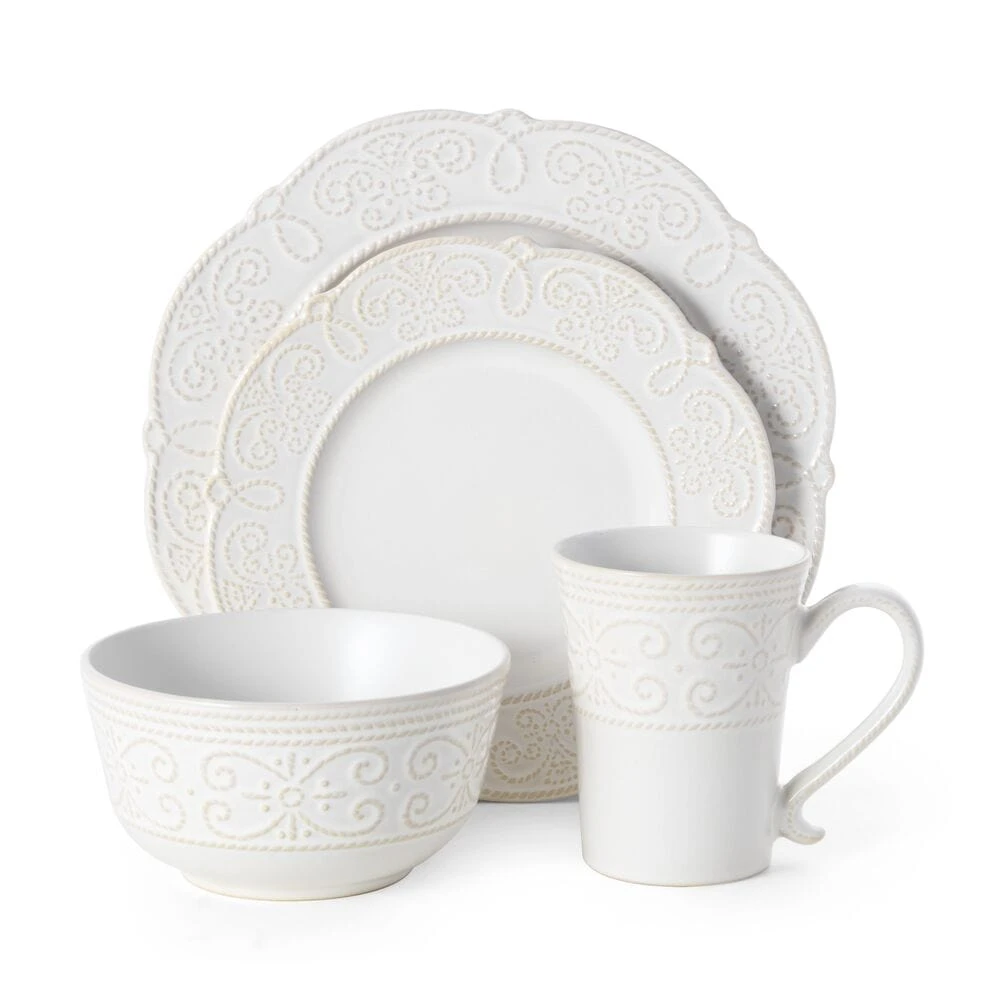 Abby White 16 Piece Dinnerware Set, Service For 4 5 Abby White 16 Piece Dinnerware Set, Service For 4 - Image 3