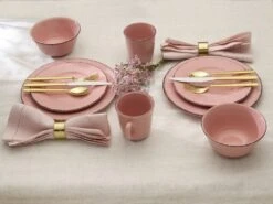 Flamingo Pink 16 Piece Dinnerware Set, Service For 4 14 Flamingo Pink 16 Piece Dinnerware Set, Service For 4 -Kitchen Utensils 5274259 PFZ Flamingo Pink Lifestyle Banner