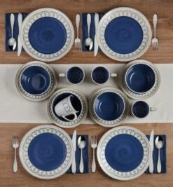 Remi Blue 16 Piece Dinnerware Set, Service For 4 12 Remi Blue 16 Piece Dinnerware Set, Service For 4 -Kitchen Utensils 5275473 PFZ RemiBlue 16pcs Lifestyle 2