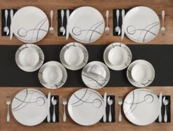 Circles 18 Piece Dinnerware Set, Service For 6 12 Circles 18 Piece Dinnerware Set, Service For 6 -Kitchen Utensils 5276287 Circles 18pcs Lifestyle 3