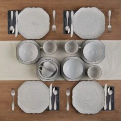 Isabella Gray 16 Piece Dinnerware Set, Service For 4 -Kitchen Utensils 5280759 16pc lifestyle2