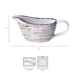 Trellis White Gravy Boat -Kitchen Utensils 5281094 dimensions 01