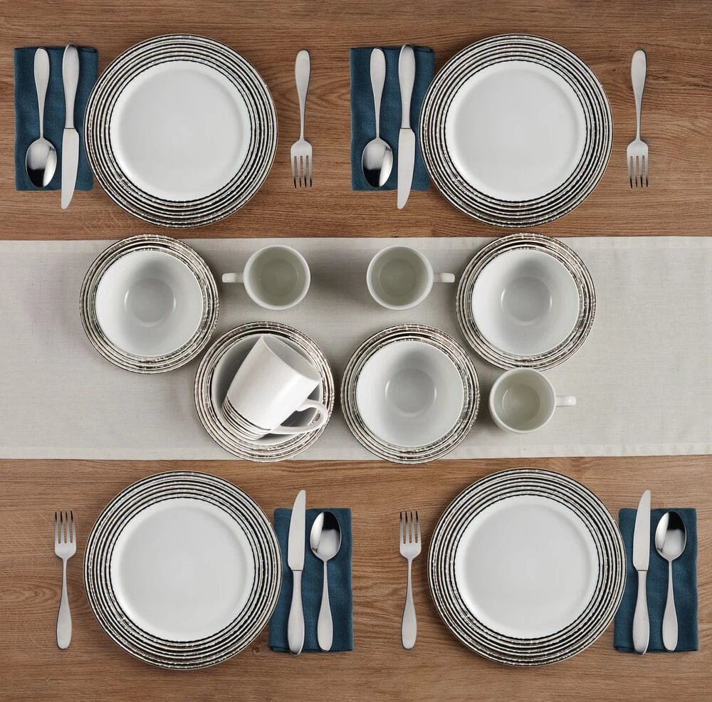 Bryson White 16 Piece Dinnerware Set, Service For 4 5 Bryson White 16 Piece Dinnerware Set, Service For 4 - Image 3