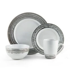 Bryson White 16 Piece Dinnerware Set, Service For 4 21 Bryson White 16 Piece Dinnerware Set, Service For 4 -Kitchen Utensils 5281322 Bryson 4pc silo