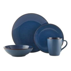 Pierce Blue 16 Piece Dinnerware Set, Service For 4 -Kitchen Utensils 5281779 PierceBlue 4pc silo