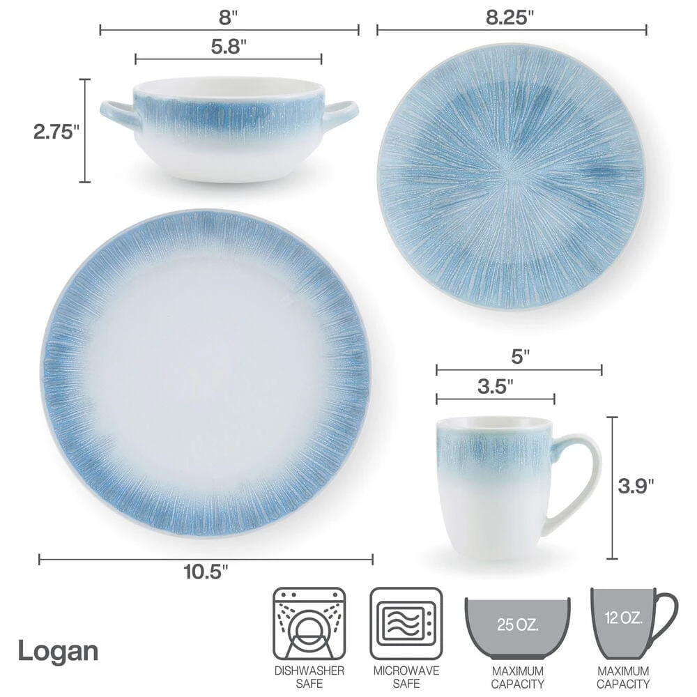 Logan 16 Piece Dinnerware Set, Service For 4 7 Logan 16 Piece Dinnerware Set, Service For 4 - Image 5