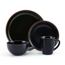 Hunter Black 16 Piece Dinnerware Set, Service For 4 21 Hunter Black 16 Piece Dinnerware Set, Service For 4 -Kitchen Utensils 5286597 Hunter Black 4pc silo