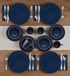 Hunter Blue 16 Piece Dinnerware Set, Service For 4 14 Hunter Blue 16 Piece Dinnerware Set, Service For 4 -Kitchen Utensils 5286598 Hunter Blue 16pc lifestyle 2