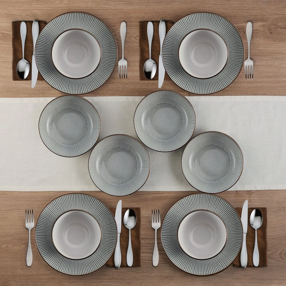 Arlie Gray 12 Piece Dinnerware Set, Service For 4 4 Arlie Gray 12 Piece Dinnerware Set, Service For 4 - Image 2