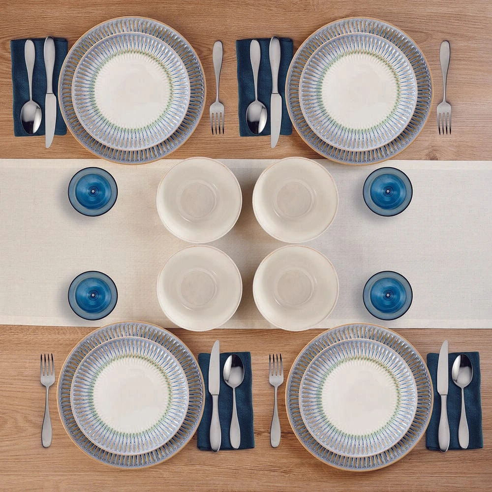 Hensley Blue 12 Piece Dinnerware Set, Service For 4 4 Hensley Blue 12 Piece Dinnerware Set, Service For 4 - Image 2