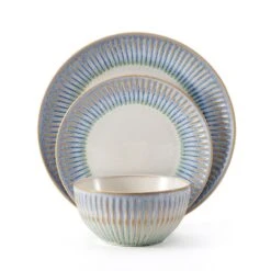 Hensley Blue 12 Piece Dinnerware Set, Service For 4 19 Hensley Blue 12 Piece Dinnerware Set, Service For 4 -Kitchen Utensils 5291361 PFZ Hensley Blue 3pc