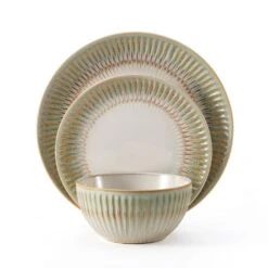 Hensley Green 12 Piece Dinnerware Set, Service For 4 19 Hensley Green 12 Piece Dinnerware Set, Service For 4 -Kitchen Utensils 5291366 PFZ Hensley Green 3pc