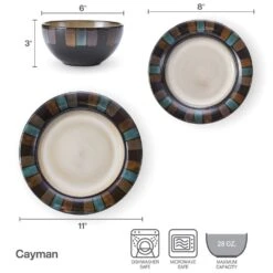 Cayman 24 Piece Dinnerware Set, Service For 8 17 Cayman 24 Piece Dinnerware Set, Service For 8 -Kitchen Utensils 5291865 infographic