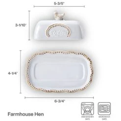 Farmhouse Hen Covered Butter Dish 10 Farmhouse Hen Covered Butter Dish -Kitchen Utensils 5292951 infographic