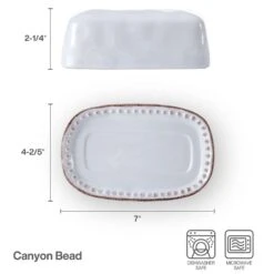 Canyon Bead Covered Butter Dish -Kitchen Utensils 5292953 infographic