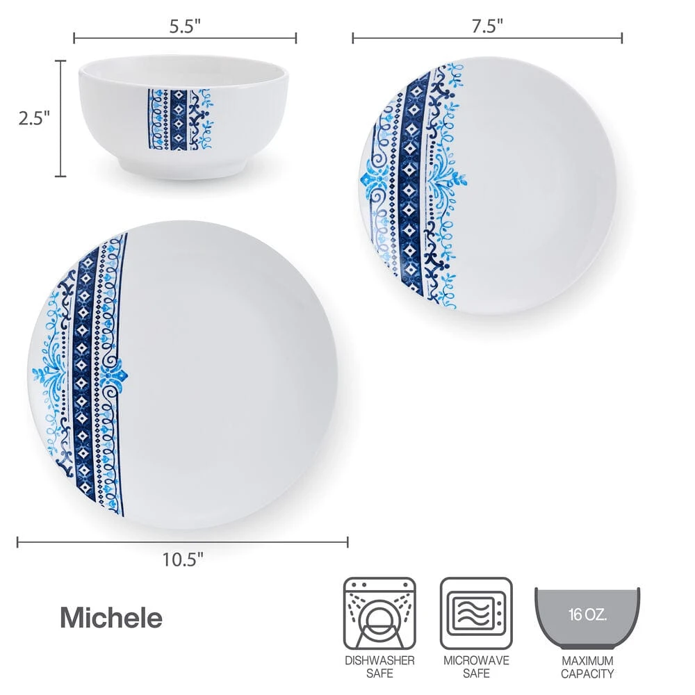 Michele 12 Piece Dinnerware Set, Service For 4 7 Michele 12 Piece Dinnerware Set, Service For 4 - Image 5