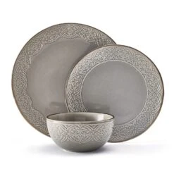 Emma 12 Piece Dinnerware Set, Service For 4 19 Emma 12 Piece Dinnerware Set, Service For 4 -Kitchen Utensils 5293917 PFZ Emma 3pc Dinnerware Silo