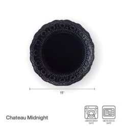 Chateau Midnight Set Of 4 Dinner Plates -Kitchen Utensils 5296064 PFZ Chateau Navy Dinner Plate Infographic Dims