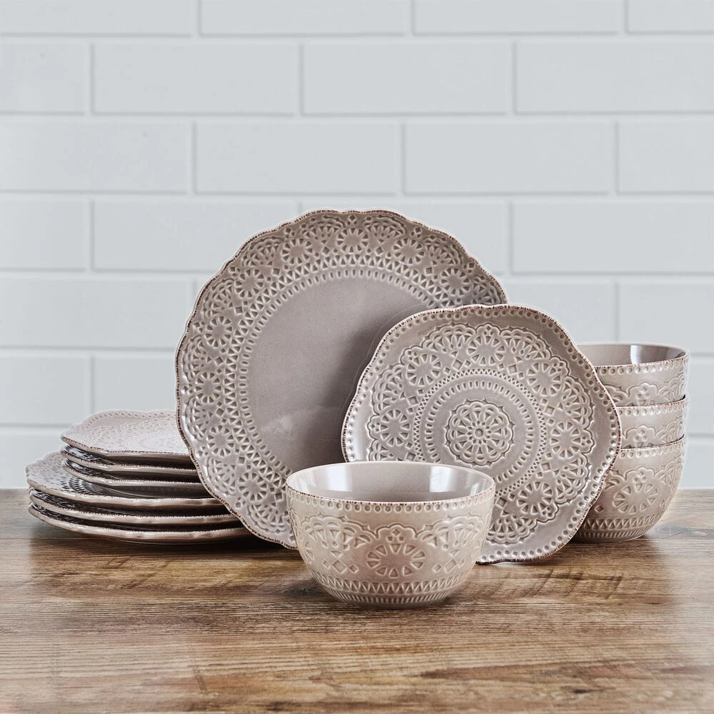 Chateau Smoke 12 Piece Dinnerware Set, Service For 4 4 Chateau Smoke 12 Piece Dinnerware Set, Service For 4 - Image 2