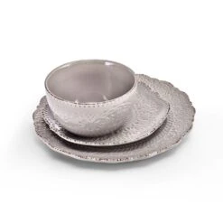 Chateau Smoke 12 Piece Dinnerware Set, Service For 4 15 Chateau Smoke 12 Piece Dinnerware Set, Service For 4 -Kitchen Utensils 5296080 PFZ Chateau Smoke 3pc Set 3Q