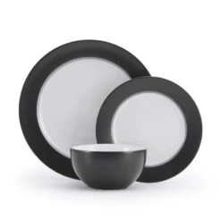 Grayson Charcoal 12 Piece Dinnerware Set, Service For 4 19 Grayson Charcoal 12 Piece Dinnerware Set, Service For 4 -Kitchen Utensils 5296692 GraysonCharcoal 3pc