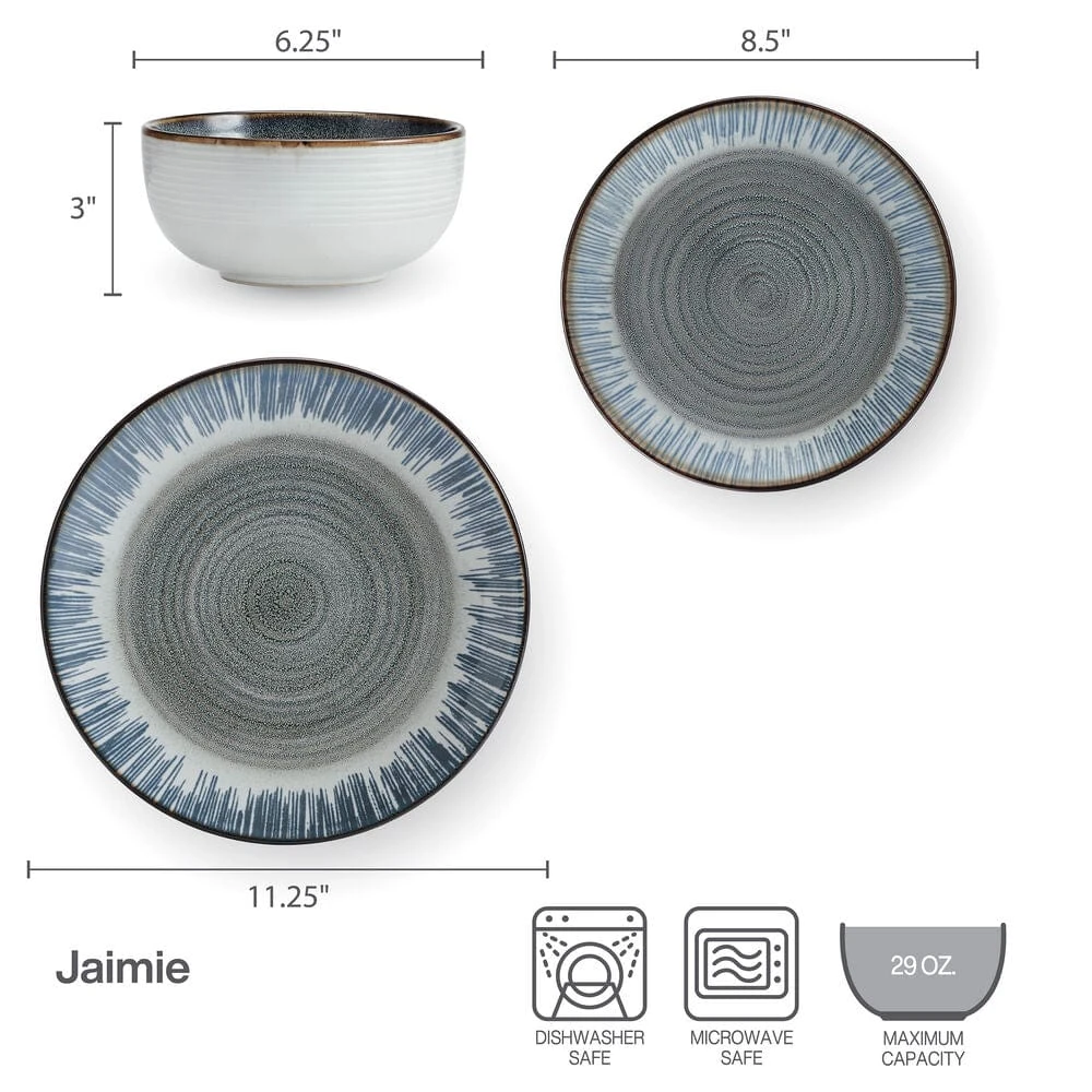 Jamie 12 Piece Dinnerware Set, Service For 4 6 Jamie 12 Piece Dinnerware Set, Service For 4 - Image 4