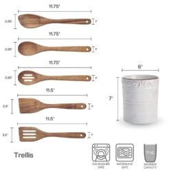 Taos Rectangular Baker 24 Taos Rectangular Baker -Kitchen Utensils 5297423 PFZ Trellis Crock And Tools Dims Infographic v2 eb736a29 062d 47e8 a43f 2bb20bc5e68a