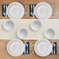 Cassie 12 Piece Dinnerware Set, Serivce For 4 -Kitchen Utensils 5297430 Cassie 12pc topview