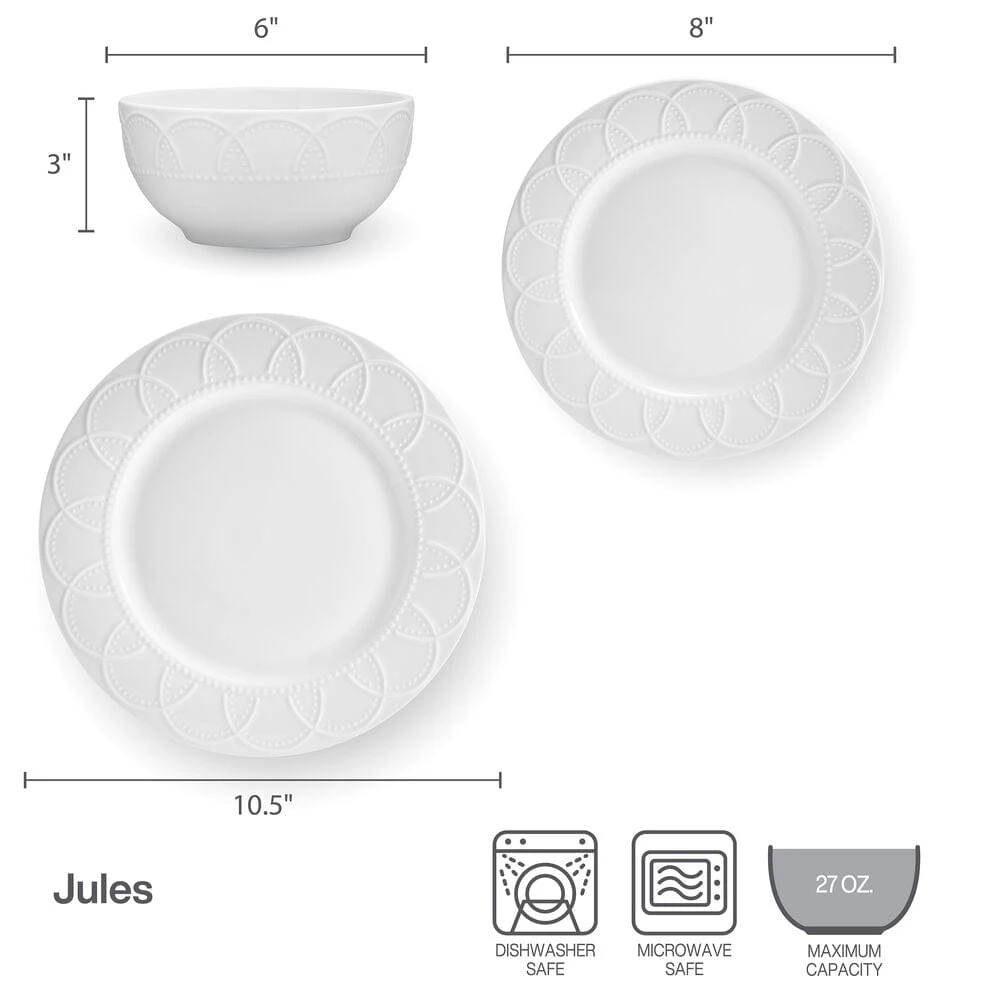 Jules 12 Piece Dinnerware Set, Service For 4 7 Jules 12 Piece Dinnerware Set, Service For 4 - Image 5