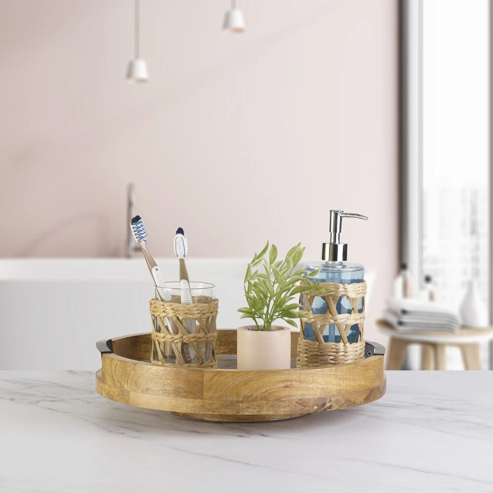 Gray Marble Lazy Susan Serve Tray 6 Gray Marble Lazy Susan Serve Tray - Image 4