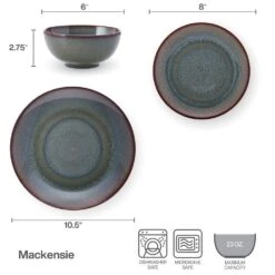 Mackensie 12 Piece Dinnerware Set, Service For 4 17 Mackensie 12 Piece Dinnerware Set, Service For 4 -Kitchen Utensils 5305444 IG Mackensie12PCDinnerwareSet