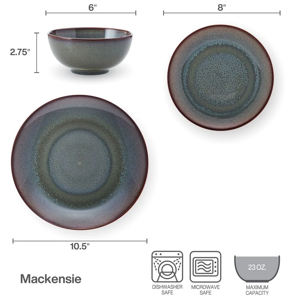 Mackensie 12 Piece Dinnerware Set, Service For 4 9 Mackensie 12 Piece Dinnerware Set, Service For 4 - Image 7