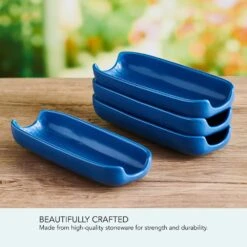 Callie Blue Set Of 4 Corn Dishes -Kitchen Utensils Callie Blue Set of 4 Corn Dishes 5293887 5
