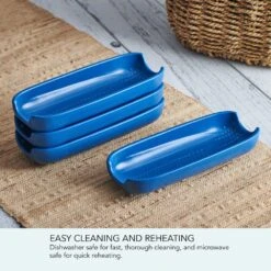 Callie Blue Set Of 4 Corn Dishes -Kitchen Utensils Callie Blue Set of 4 Corn Dishes 5293887 6