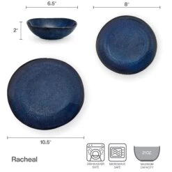 Racheal 12 Piece Dinnerware Set, Service For 4 16 Racheal 12 Piece Dinnerware Set, Service For 4 -Kitchen Utensils Rachael Blue 12 Piece Dinnerware Set 5312991 4